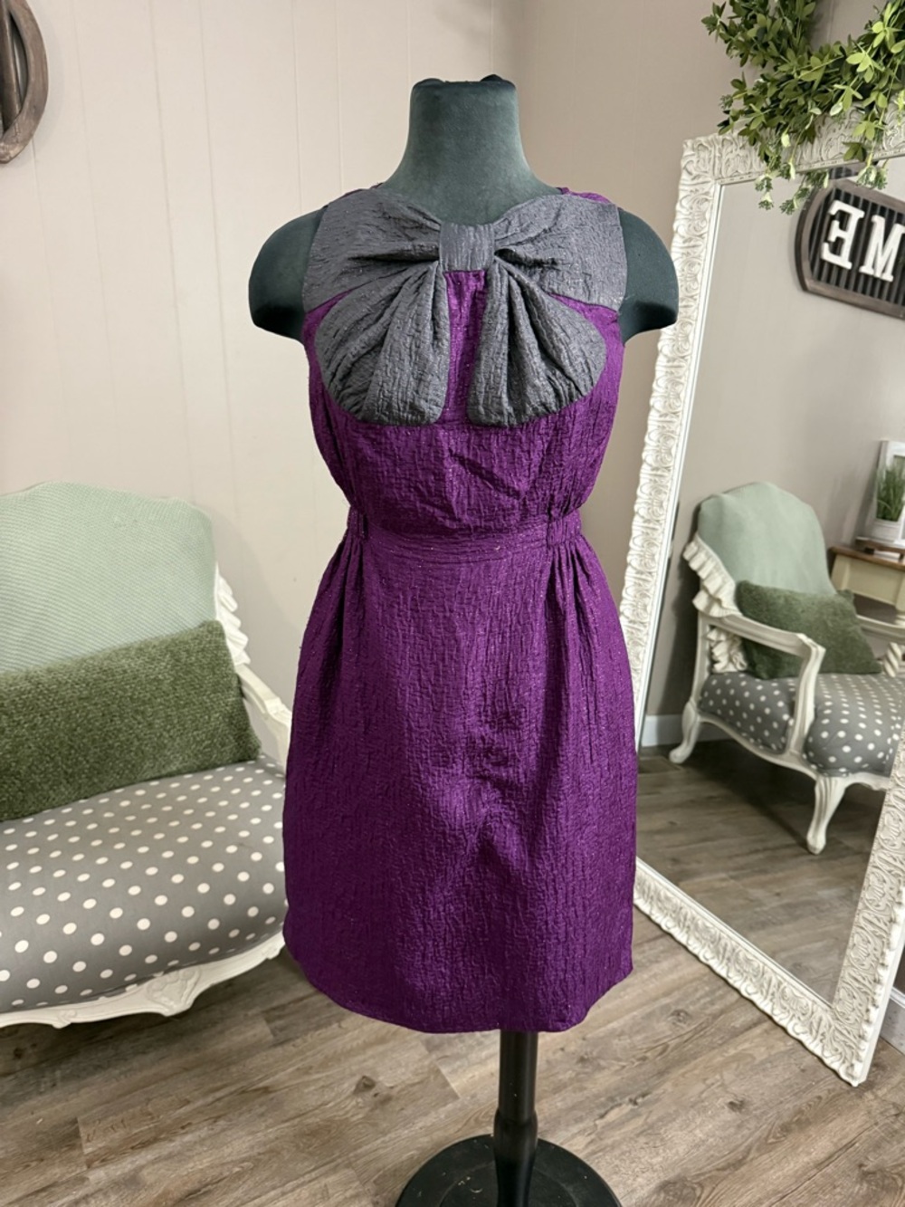 Behnaz Sarafpour • Silk Bow Neck Cocktail Dress
